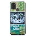 For Samsung Galaxy A21s Painted Pattern Soft TPU Case(Cat) - 2