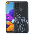 For Samsung Galaxy A21s Painted Pattern Soft TPU Case(Five Hands) - 1