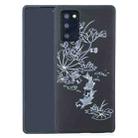 For Samsung Galaxy Note20 Painted Pattern Soft TPU Case(Lotus Pond) - 1