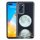 For Huawei P40 Painted Pattern Soft TPU Case(Moon) - 1