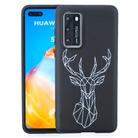 For Huawei P40 Painted Pattern Soft TPU Case(Elk) - 1