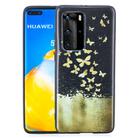 For Huawei P40 Pro Painted Pattern Soft TPU Case(Gold Butterflies) - 1