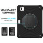 For iPad Pro 11 2024 Holder Silicone Hybrid PC Tablet Case(Black) - 3