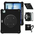 For iPad Air 13 2024 / 2025 Holder Silicone Hybrid PC Tablet Case(Black) - 2