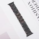 For Apple Watch 46mm / 49mm / 45mm / 44mm Wave Thread 3-bead Stainless Steel Watch Band(Black) - 3