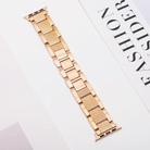 For Apple Watch 46mm / 49mm / 45mm / 44mm Wave Thread 3-bead Stainless Steel Watch Band(Rose Gold) - 3