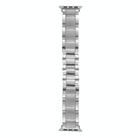 For Apple Watch 46mm / 49mm / 45mm / 44mm Wave Thread 3-bead Stainless Steel Watch Band(Silver) - 2