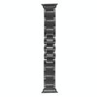 For Apple Watch 42mm / 41mm / 40mm / 38mm Wave Thread 3-bead Stainless Steel Watch Band(Black) - 2