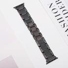 For Apple Watch 42mm / 41mm / 40mm / 38mm Wave Thread 3-bead Stainless Steel Watch Band(Black) - 3