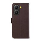 For Xiaomi Poco X7 Pro ABEEL Side-Magnetic Litchi Pattern Leather RFID Phone Case(Brown) - 3