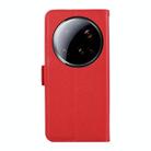 For Xiaomi 15 Ultra ABEEL Side-Magnetic Litchi Pattern Leather RFID Phone Case(Red) - 3
