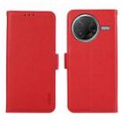 For Xiaomi Poco F7 Pro / F7 Ultra ABEEL Side-Magnetic Litchi Pattern Leather RFID Phone Case(Red) - 1