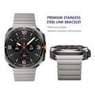 For Samsung Galaxy Watch Ultra 47mm Bamboo Norman Buckle Stainless Steel Watch Band(Titanium Color) - 3