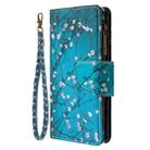 For iPhone 12 mini Colored Drawing Pattern Zipper Horizontal Flip Leather Case with Holder & Card Slots & Wallet(Plum Blossom) - 2