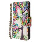 For iPhone 12 mini Colored Drawing Pattern Zipper Horizontal Flip Leather Case with Holder & Card Slots & Wallet(Tree) - 2