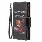 For iPhone 12 mini Colored Drawing Pattern Zipper Horizontal Flip Leather Case with Holder & Card Slots & Wallet(Bear) - 2