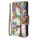 For iPhone 12 / 12 Pro Colored Drawing Pattern Zipper Horizontal Flip Leather Case with Holder & Card Slots & Wallet(Tree) - 2