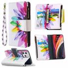 For iPhone 12 Pro Max Colored Drawing Pattern Zipper Horizontal Flip Leather Case with Holder & Card Slots & Wallet(Sun Flower) - 1