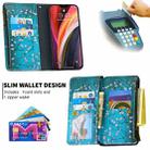 For iPhone 12 Pro Max Colored Drawing Pattern Zipper Horizontal Flip Leather Case with Holder & Card Slots & Wallet(Plum Blossom) - 4