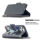 For iPhone 12 Pro Max Colored Drawing Pattern Zipper Horizontal Flip Leather Case with Holder & Card Slots & Wallet(Big Butterfly) - 3