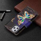 For iPhone 12 Pro Max Colored Drawing Pattern Zipper Horizontal Flip Leather Case with Holder & Card Slots & Wallet(Big Butterfly) - 6