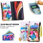 For iPhone 12 Pro Max Colored Drawing Pattern Zipper Horizontal Flip Leather Case with Holder & Card Slots & Wallet(Two Butterflies) - 4