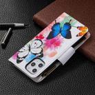 For iPhone 12 Pro Max Colored Drawing Pattern Zipper Horizontal Flip Leather Case with Holder & Card Slots & Wallet(Two Butterflies) - 6
