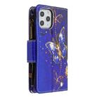 For iPhone 12 Pro Max Colored Drawing Pattern Zipper Horizontal Flip Leather Case with Holder & Card Slots & Wallet(Purple Butterfly) - 2