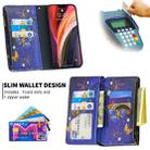 For iPhone 12 Pro Max Colored Drawing Pattern Zipper Horizontal Flip Leather Case with Holder & Card Slots & Wallet(Purple Butterfly) - 4