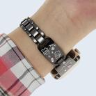 For Apple Watch 46mm / 49mm / 45mm / 44mm Colored Diamond Cat Stainless Steel Watch Band(Black) - 3