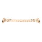 For Apple Watch 46mm / 49mm / 45mm / 44mm Colored Diamond Cat Stainless Steel Watch Band(Rose Gold) - 1