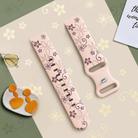 20mm Two Color Bauhinia Embossed Silicone Watch Band(Pink+Smoke Purple) - 2