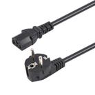 EU Plug Computer PC Power Cord 3 Pin Cable 0.5 Square, Length:1.8m(Black) - 1