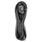EU Plug Computer PC Power Cord 3 Pin Cable 0.5 Square, Length:1.8m(Black) - 3
