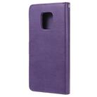 For Xiaomi Redmi 10X 5G / 10X Pro 5G 2 in 1 Solid Color Detachable PU Leather Case with Card Slots & Magnetic Holder & Photo Frame & Wallet & Strap(Purple) - 4