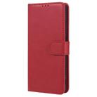 For Xiaomi Redmi 10X 5G / 10X Pro 5G 2 in 1 Solid Color Detachable PU Leather Case with Card Slots & Magnetic Holder & Photo Frame & Wallet & Strap(Red) - 2