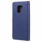 For Xiaomi Redmi 10X 5G / 10X Pro 5G 2 in 1 Solid Color Detachable PU Leather Case with Card Slots & Magnetic Holder & Photo Frame & Wallet & Strap(Blue) - 4