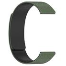 22mm Cloud Wood Grain Silicone Magnetic Watch Band(Dark Green Black) - 3