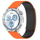22mm Cloud Wood Grain Silicone Magnetic Watch Band(Orange Black) - 1