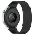 22mm Cloud Wood Grain Silicone Magnetic Watch Band(Black) - 2