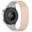 22mm Cloud Wood Grain Silicone Magnetic Watch Band(Milk Tea Rock White) - 2