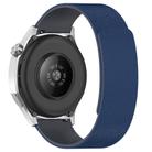 22mm Cloud Wood Grain Silicone Magnetic Watch Band(Midnight Blue Grey) - 2