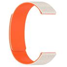22mm Cloud Wood Grain Silicone Magnetic Watch Band(Starlight Orange) - 3