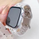 For Apple Watch 46mm / 49mm / 45mm / 44mm Dog Paw Bones Butterfly Buckle Silicone Watch Band(White) - 2