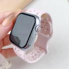 For Apple Watch 46mm / 49mm / 45mm / 44mm Dog Paw Bones Butterfly Buckle Silicone Watch Band(Light Peach Pink) - 2