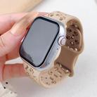 For Apple Watch 46mm / 49mm / 45mm / 44mm Dog Paw Bones Butterfly Buckle Silicone Watch Band(Milk Tea) - 2
