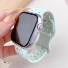 For Apple Watch 42mm / 41mm / 40mm / 38mm Dog Paw Bones Butterfly Buckle Silicone Watch Band(Light Mint) - 2