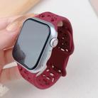 For Apple Watch 42mm / 41mm / 40mm / 38mm Dog Paw Bones Butterfly Buckle Silicone Watch Band(Wine Red) - 2