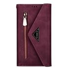 For Xiaomi Redmi K30 Skin Feel Zipper Horizontal Flip Leather Case with Holder & Card Slots & Photo Frame & Lanyard & Long Rope(Wine Red) - 2