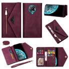 For Xiaomi Redmi K30 Pro Skin Feel Zipper Horizontal Flip Leather Case with Holder & Card Slots & Photo Frame & Lanyard & Long Rope(Wine Red) - 1